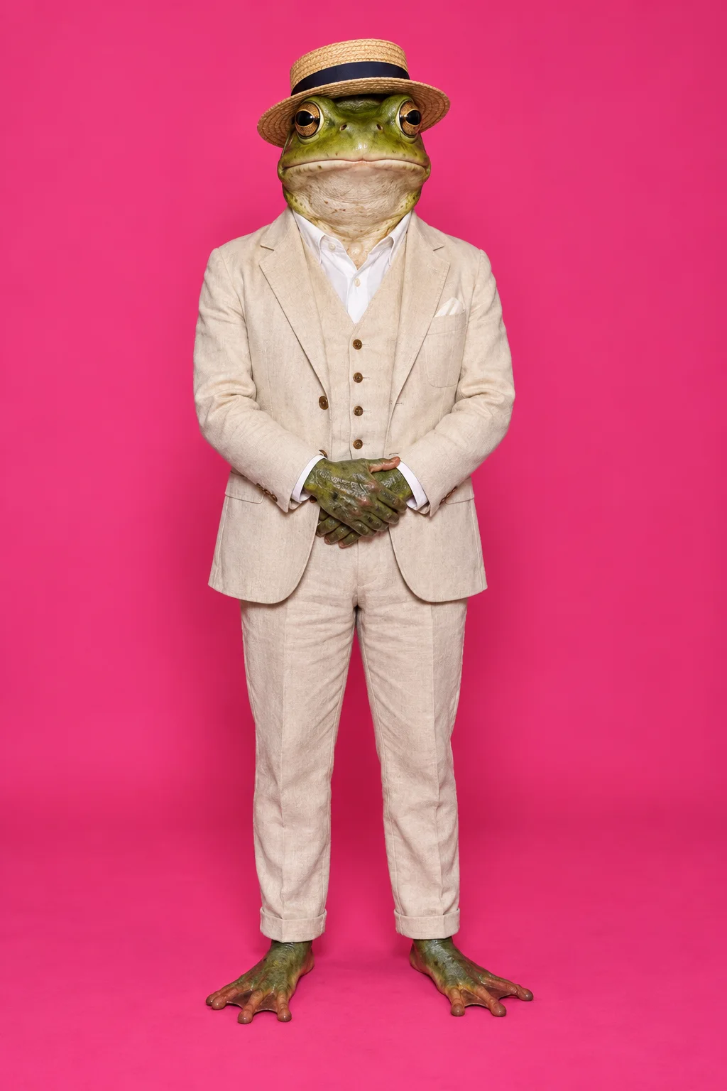 The frog, its whole figure